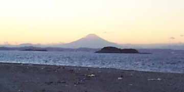 富津岬から見た富士山